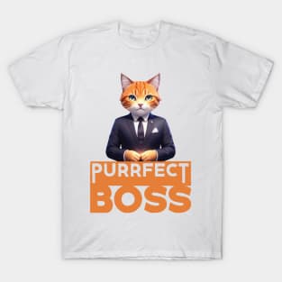 Just a Purrfect Boss Funny Cat 2 T-Shirt